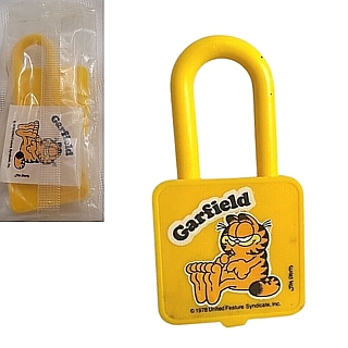 Garfield Collectibles - Garfield Plastic Twist Padlock - Kellogg's Cereal Premium