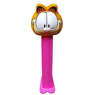 Garfield Collectibles - Garfield with Pink Stem Base PEZ Dispenser
