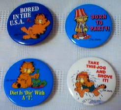 Garfield Collectibles - Garfield Pinback Buttons