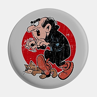 Smurf Collectibles - Gargamel and Azrael Pinback Button