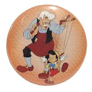Walt Disney - Gepetto and Pinocchio Pinback Button
