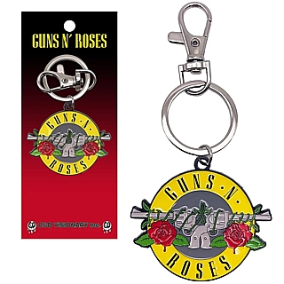 Rock and Roll Collectibles - Guns N' Roses Enameled Metal Keychain Keyring