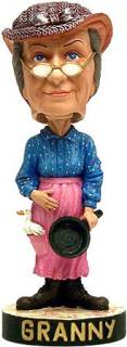 Television Show Collectibles from the 1970's - Beverly Hillbillies - Granny Clampett Bobble Head Nodder Doll