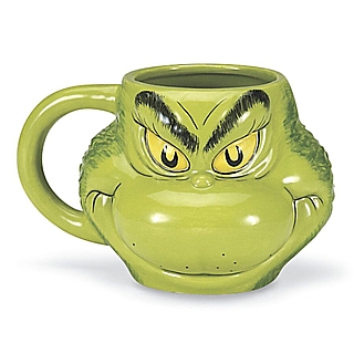 Cartoon Characters Collectibles - Doctor Seuss The Grinch Who Stole Christmas Sculpted Ceramic Mug