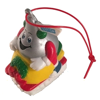Hershey Advertising Collectibles - Hershey Kiss Tube Topper Christmas Sled Ornament