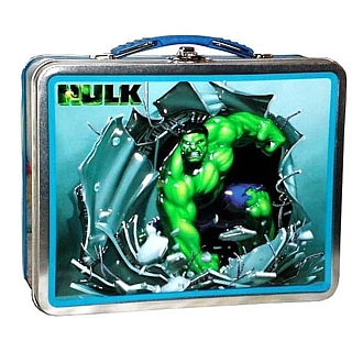 Super Hero Collectibles - Incredible Hulk Metal Tin Tote / Mini Lunch Box