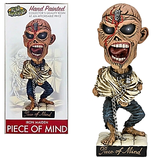 Rock and Roll Collectibles - Iron Maiden Piece of Mind Eddie Head Knocker Bobblehead by NECA
