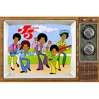 Pop Music Collectibles - Michael Jackson and the Jackson 5 Cartoon Metal TV Magnet