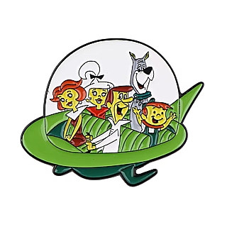 Cartoon Collectibles -The Jetsons Family in Saucer Metal Enamel Pin / Tie Tack