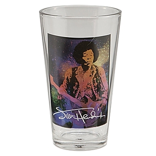 Rock and Roll Collectibles - Jimi Hendrix Purple Haze Collectible Pint Glass