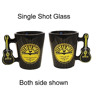 Rock and Roll Collectibles - Johnny Cash Sun Records Ceramic Shot Glass with Guitar Handle