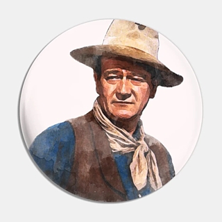 Smurf Collectibles - John Wayne Pinback Button