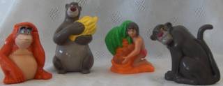 Walt Disney Movie Collectibles - Jungle Book Candy Dispensers - Baloo, Bagheera, King Louie, Mowgli