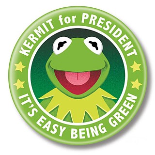 Muppets Collectibles - Kermit for President Pinback Button