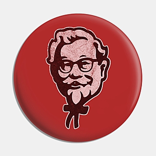 Fast Food Restaurant Collectibles - KFC Colonel Sanders Metal Pinback Button