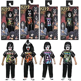 Rock and Roll Collectibles - KISS Ben Cooper Halloween Cosume 6 inch Action Figures - Starchild, Demon, Spaceman and Catman