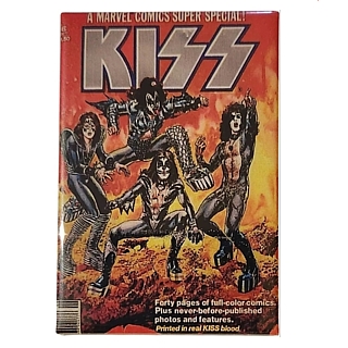Rock and Roll Collectibles - KISS Comic Book Cover Metal Magnet