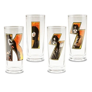 KISS Collectibles - Gene, Paul, Tommy and Eric Letter Glasses