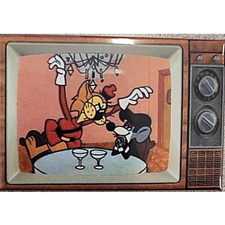 Saturday Morning Cartoon Collectibles - Klondike Kat and Savoir-Faire Metal TV Magnet