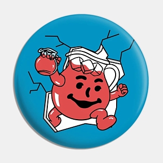 Advertising Collectibles - Kool-Aid Man Breaking Through The Wall Pinback Button