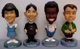 Television Collectibles - Little Rascals Our Gang Spanky, Alfalpha, Darla, Buckwheat Bobble Head Nodder Doll