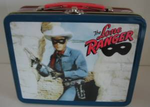 Television Show Collectibles - Lone Ranger and Silver Metal Lunch Box Tin