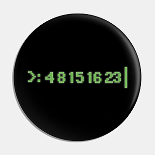 Television Character Collectibles - LOST The Numbers 4. 8, 15,16, 23, 42 Metal Pinback Button