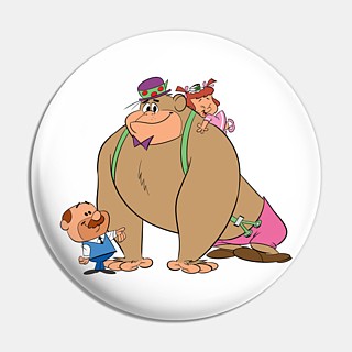 Television Character Collectibles - Hanna Barbera's Magilla Gorilla, Mr. Peebles and Ogee Pinback Button