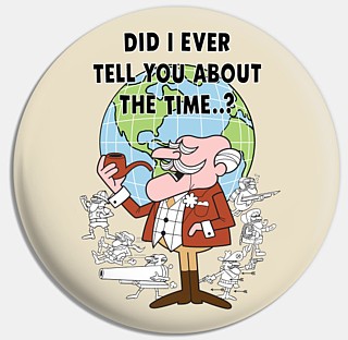 Saturday Morning Cartoon Collectibles - Commander McBragg Metal Pinback Button