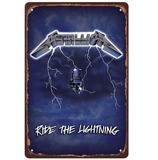Rock and Roll Collectibles - Metallica Heavy Metal Ride the Lightning Metal Sign