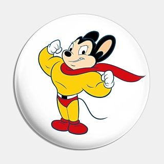 Classic Cartoons Collectibles - Mighty Mouse Pinback Button