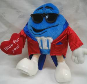 Advertising Collectibles - M & M Blue Valentine Plush