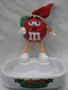 Advertising Collectibles - M & M RED Talking XMAS Candy Dish