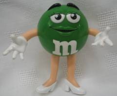 Advertising Collectibles - M & M green small bendy