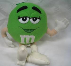 Advertising Collectibles - M & M Green Plush