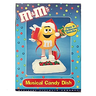 Advertising Collectibles - M & M Yellow Christmas Musical Candy Dish