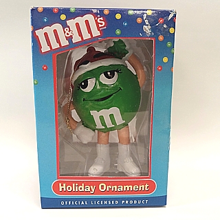 Advertising Collectibles - M & M Green Christmas Ornament - Santa Hat