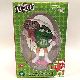 Advertising Collectibles - M & M Green Christmas Ornament- Green Glam