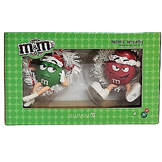 Advertising Collectibles - M & M Red & Green Christmas Ornament