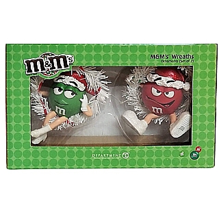 Advertising Collectibles - M & M Red & Green Christmas Ornament