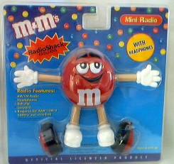 Advertising Collectibles - M & M Red AM/FM Radio