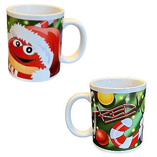 Advertising Collectibles - M & M Christmas RED Ceramic Mug by Galerie