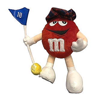 Advertising Collectibles - M & M  Red Plush Golfer