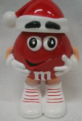 Advertising Collectibles - M & M Red Santa Candy Container