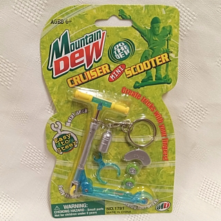 Pepsi-Cola Collectibles - Mountain Dew Mini Finger Scooter Keychain