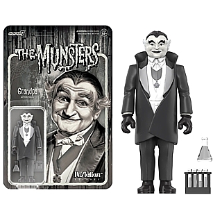Television from the 1970's Collectibles - The Munsters Grandpa Munster Grayscale ReAction Figure