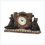Wildlife Collectibles - Bear and Pinecones Desk Clock 34614