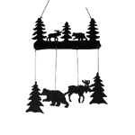 Wildlife Collectibles - Moose and Bear Metal Wind Chimes 31830