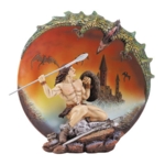 Fantasy Collectibles - Warrior Fighting Dastardly Dragon Plate 31703