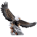 Wildlife Collectibles - Porcelain Eagle On Rock Base With Berries 30846